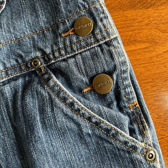 Carhartt blue denim overalls 6 - Picture 4 of 12